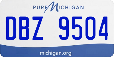 MI license plate DBZ9504