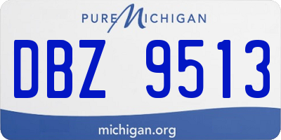 MI license plate DBZ9513