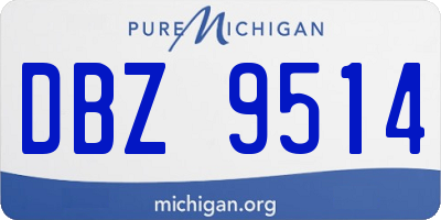 MI license plate DBZ9514