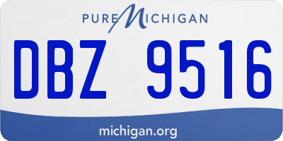 MI license plate DBZ9516