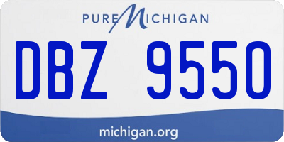 MI license plate DBZ9550