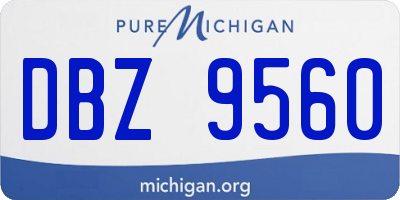 MI license plate DBZ9560