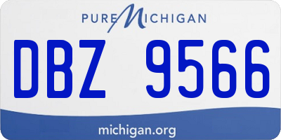 MI license plate DBZ9566