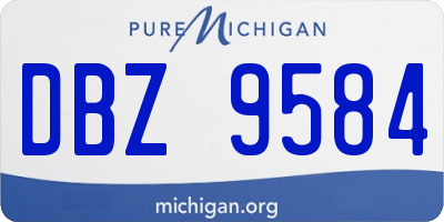 MI license plate DBZ9584