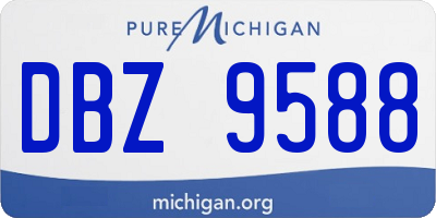 MI license plate DBZ9588