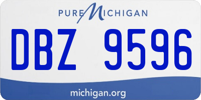 MI license plate DBZ9596