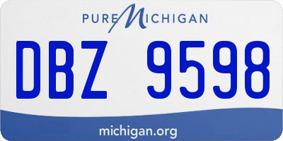 MI license plate DBZ9598