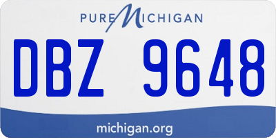 MI license plate DBZ9648