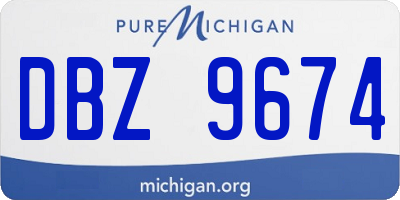 MI license plate DBZ9674