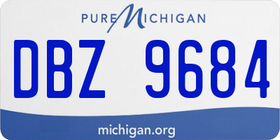 MI license plate DBZ9684