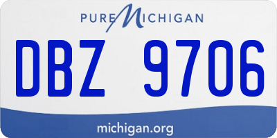 MI license plate DBZ9706