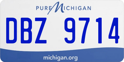 MI license plate DBZ9714