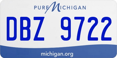 MI license plate DBZ9722