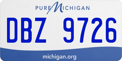 MI license plate DBZ9726