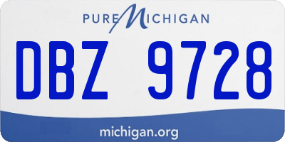 MI license plate DBZ9728
