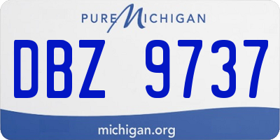 MI license plate DBZ9737