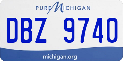 MI license plate DBZ9740