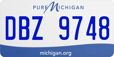 MI license plate DBZ9748