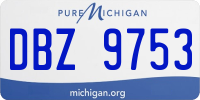 MI license plate DBZ9753