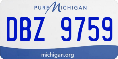 MI license plate DBZ9759