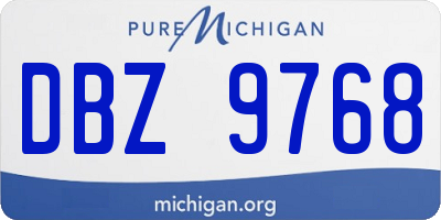 MI license plate DBZ9768