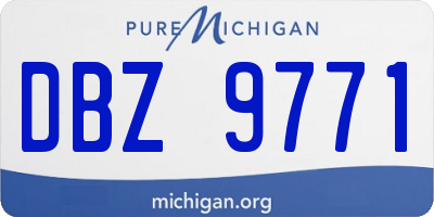 MI license plate DBZ9771