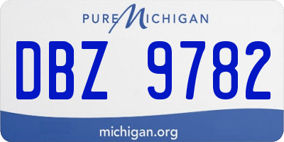 MI license plate DBZ9782