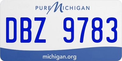 MI license plate DBZ9783