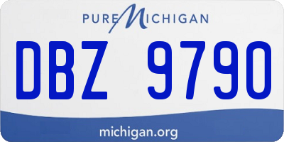 MI license plate DBZ9790