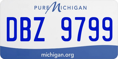 MI license plate DBZ9799