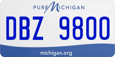 MI license plate DBZ9800