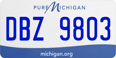 MI license plate DBZ9803