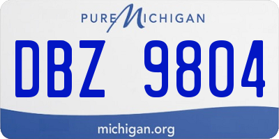 MI license plate DBZ9804