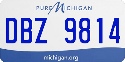 MI license plate DBZ9814