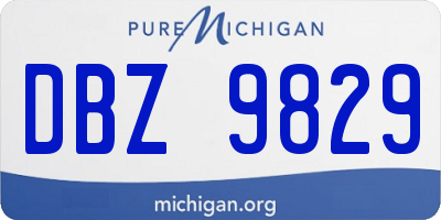 MI license plate DBZ9829