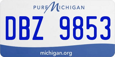 MI license plate DBZ9853