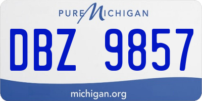 MI license plate DBZ9857