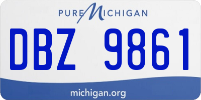 MI license plate DBZ9861