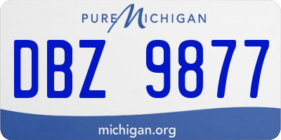 MI license plate DBZ9877