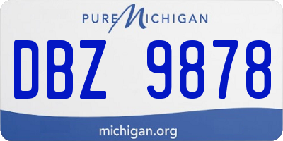 MI license plate DBZ9878