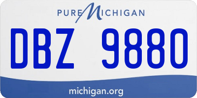 MI license plate DBZ9880