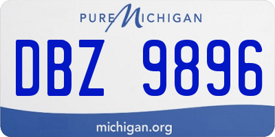 MI license plate DBZ9896