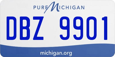 MI license plate DBZ9901