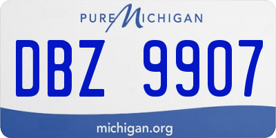 MI license plate DBZ9907