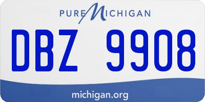 MI license plate DBZ9908