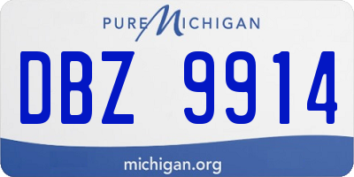 MI license plate DBZ9914