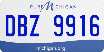MI license plate DBZ9916