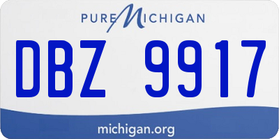 MI license plate DBZ9917