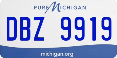MI license plate DBZ9919