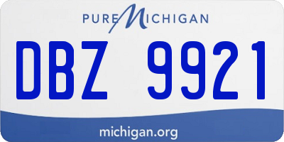 MI license plate DBZ9921